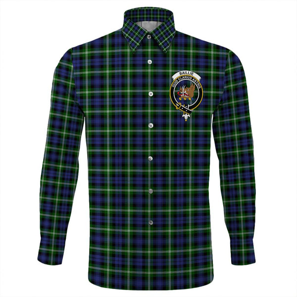 Baillie Modern Tartan Classic Crest Long Sleeve Button Shirt