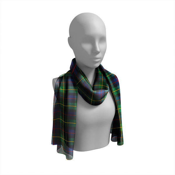 Baillie Modern Tartan Classic Silk Habotai Long Scarf