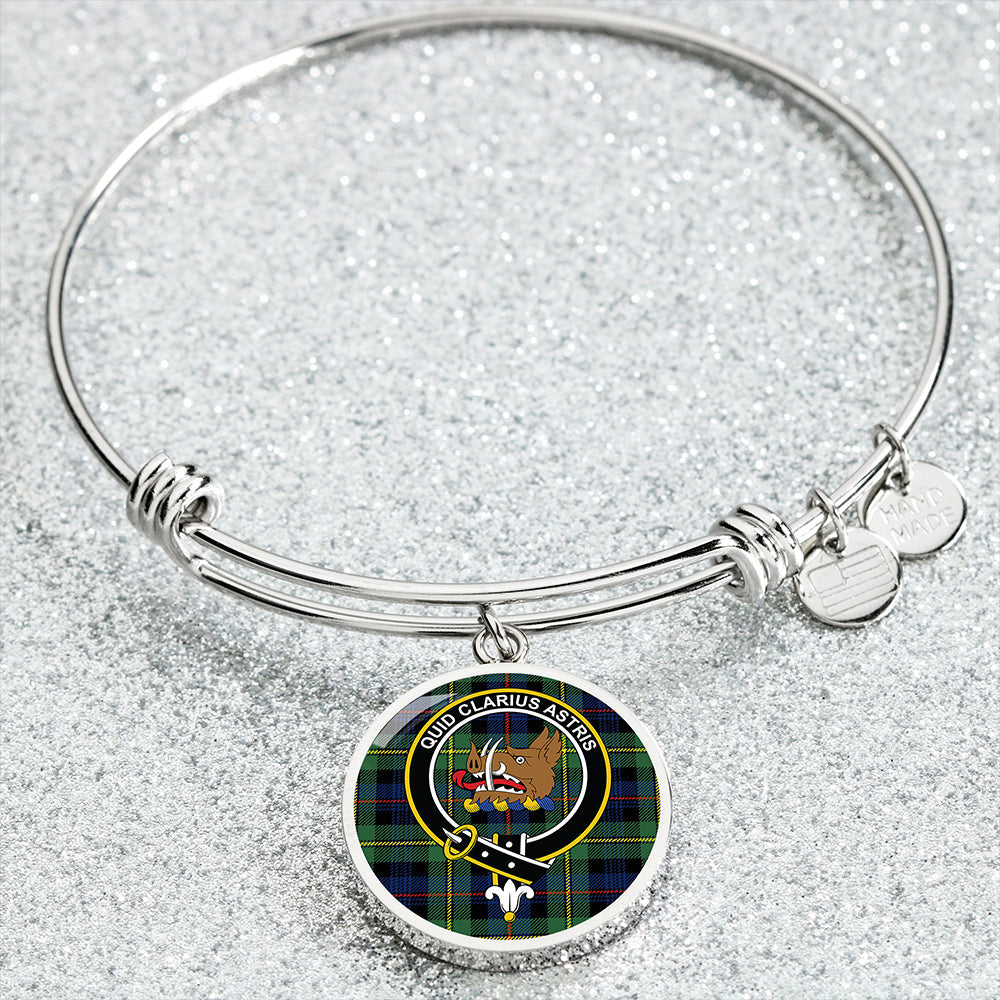 Baillie Modern Clan Badge Tartan Classic Circle Bangle