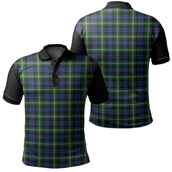 Baillie Modern Tartan Classic Polo Shirt Black Neck 1 Style