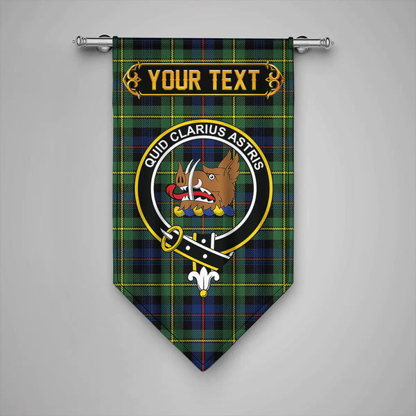 Baillie Modern Clan Badge Tartan Gonfalon Personalize