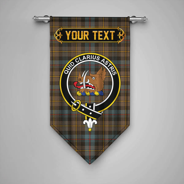 Baillie Weathered Clan Badge Tartan Gonfalon Personalize