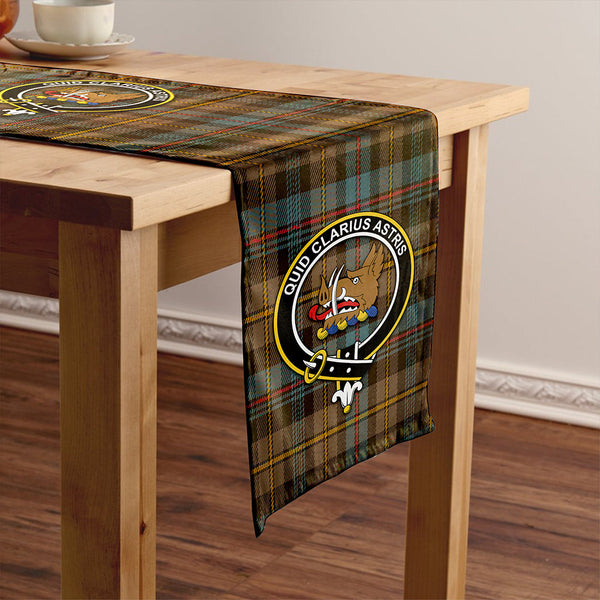 Baillie Weathered Clan Badge Tartan Table Runner