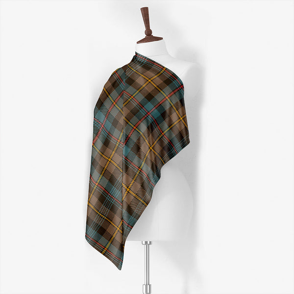 Baillie Weathered Tartan Classic Silk Habotai Square Scarf