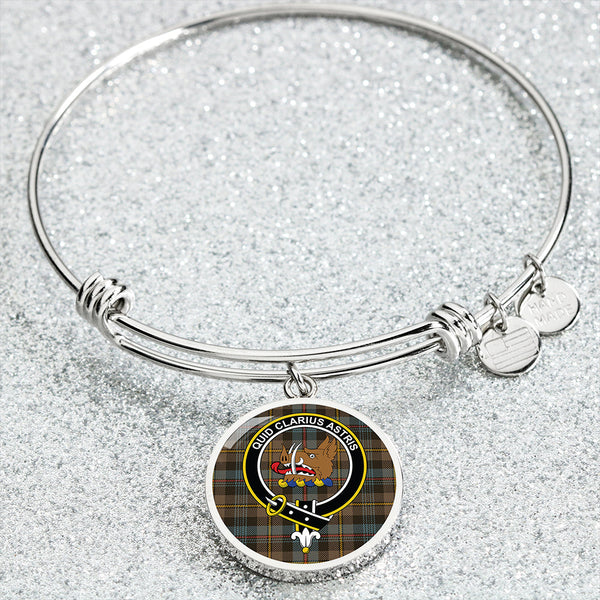 Baillie Weathered Clan Badge Tartan Classic Circle Bangle