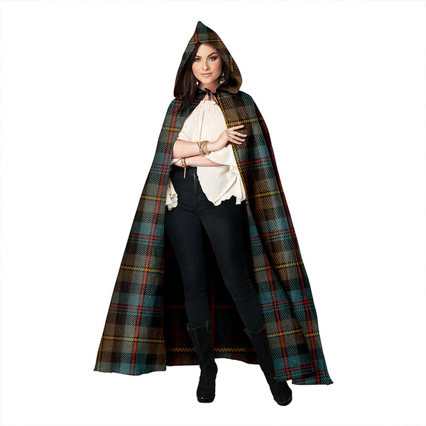 Baillie Weathered Clan Badge Tartan Hooded Cloak