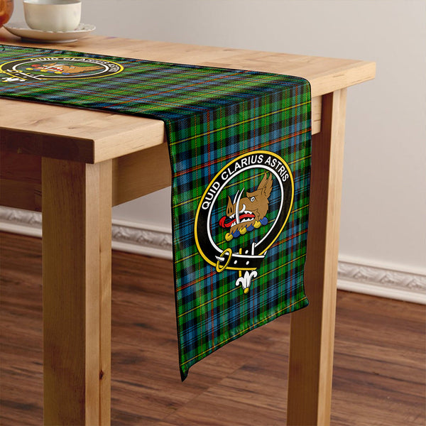 Baillie of Lamington Weathered Clan Badge Tartan Table Runner