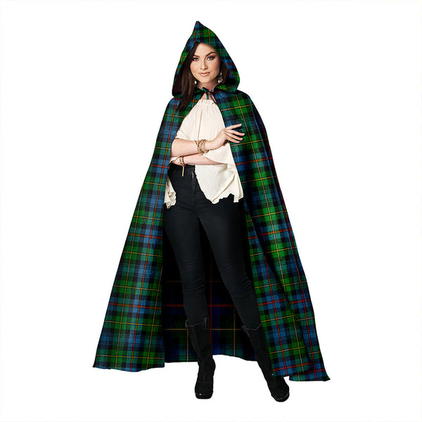 Baillie of Lamington Weathered Clan Badge Tartan Hooded Cloak