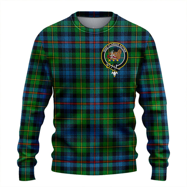 Baillie of Lamington Weathered Clan Badge Tartan Knitted Sweater