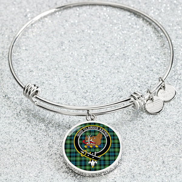 Baillie of Polkemmet Ancient Clan Badge Tartan Classic Circle Bangle