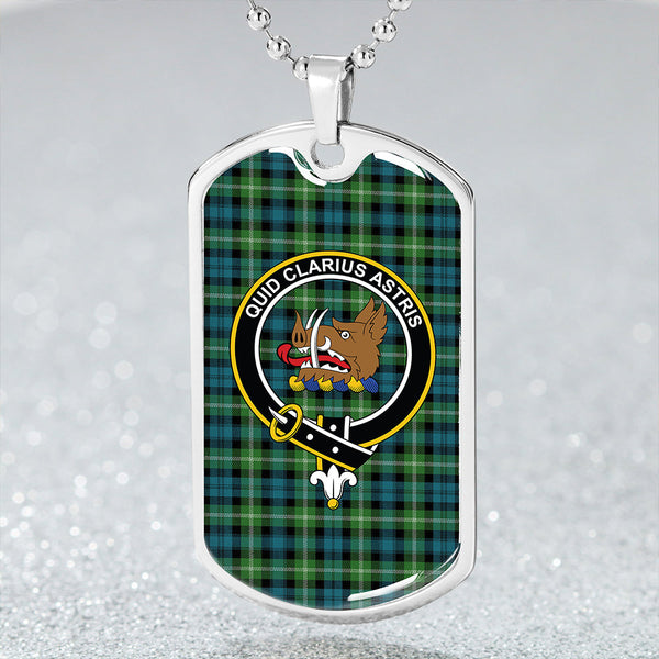 Baillie of Polkemmet Ancient Clan Badge Classic Tartan Dog Tag Necklace