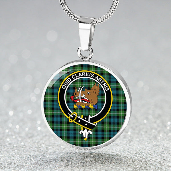 Baillie of Polkemmet Ancient Clan Badge Tartan Classic Circle Necklace