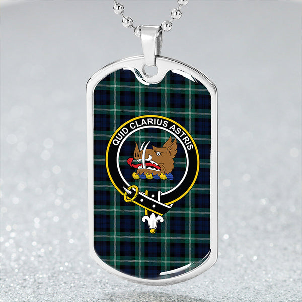 Baillie of Polkemmet Modern Clan Badge Classic Tartan Dog Tag Necklace