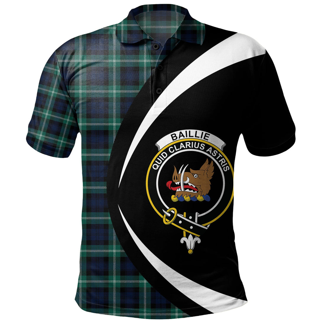 Baillie of Polkemmet Modern Clan Badge Tartan Polo Shirt Circle Style Personalized