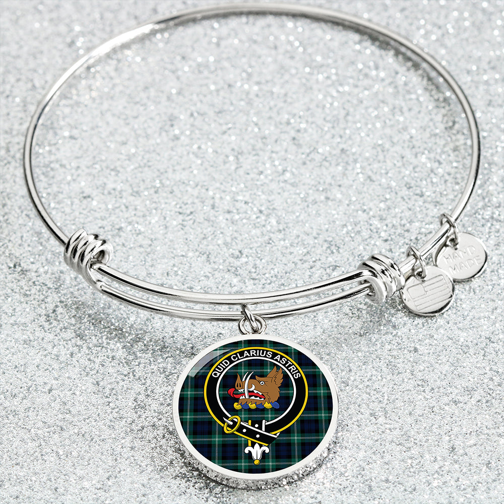 Baillie of Polkemmet Modern Clan Badge Tartan Classic Circle Bangle