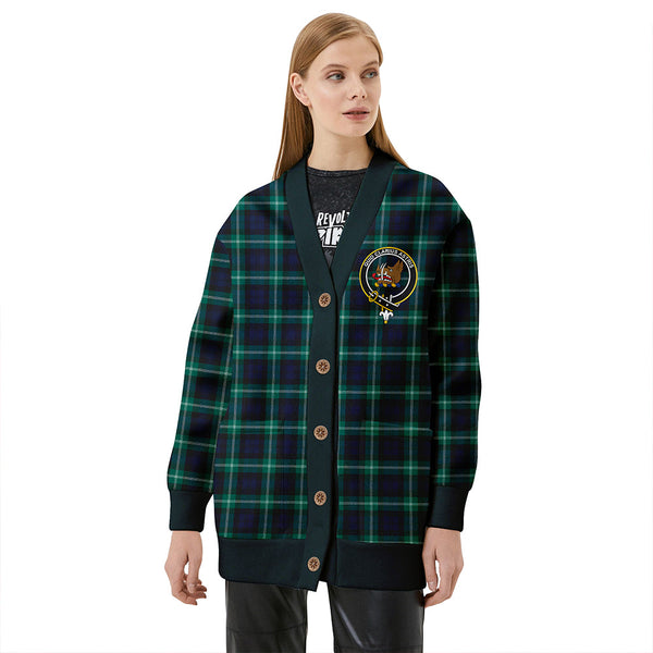 Baillie of Polkemmet Modern Clan Badge Tartan V-neck Cardigan