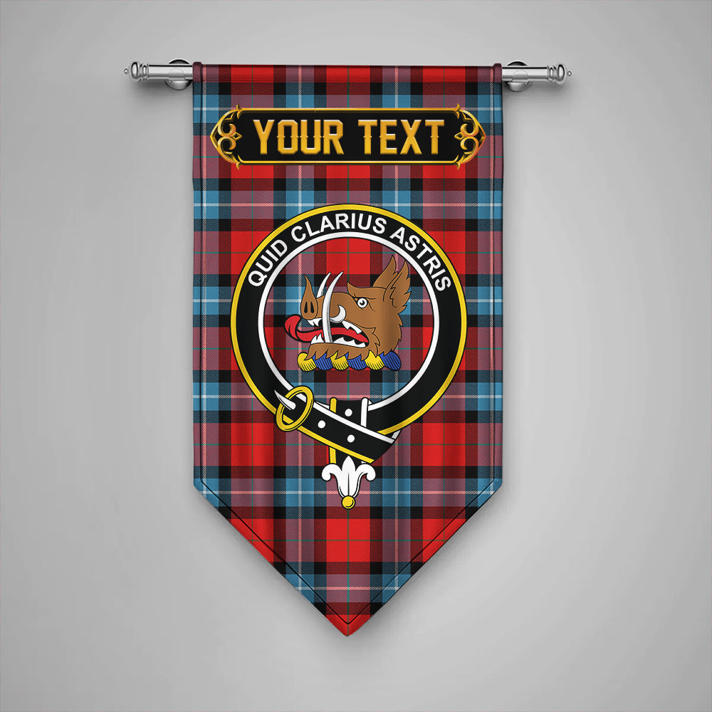 Baillie of Polkemmet Red Clan Badge Tartan Gonfalon Personalize