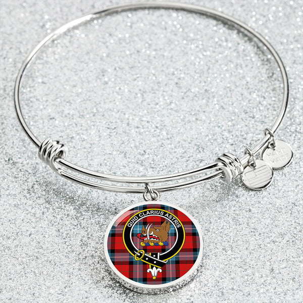 Baillie of Polkemmet Red Clan Badge Tartan Classic Circle Bangle