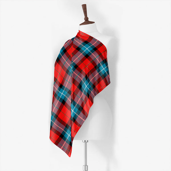 Baillie of Polkemmet Red Tartan Classic Silk Habotai Square Scarf