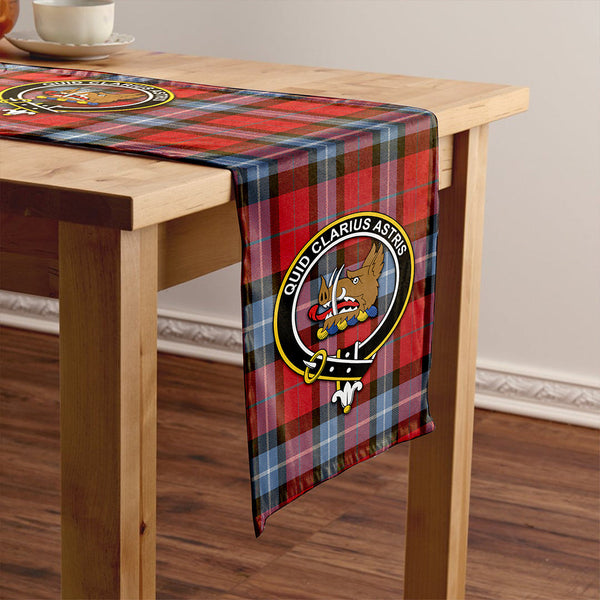 Baillie of Polkemmet Red Clan Badge Tartan Table Runner