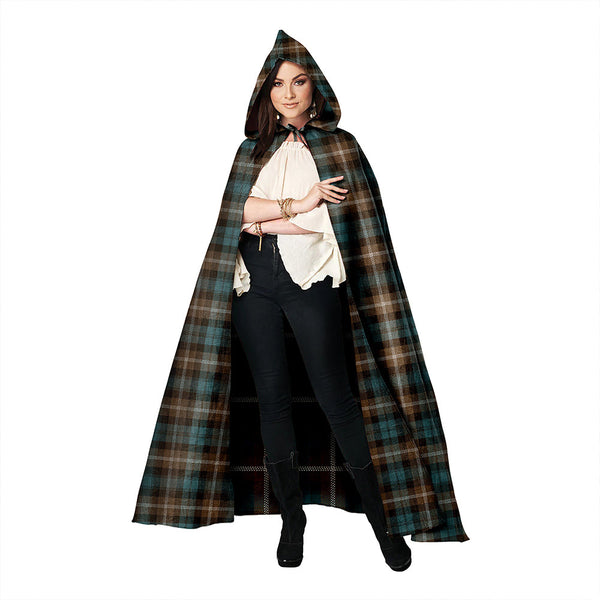 Baillie of Polkemmet Weathered Clan Badge Tartan Hooded Cloak