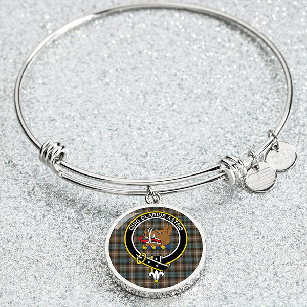 Baillie of Polkemmet Weathered Clan Badge Tartan Classic Circle Bangle