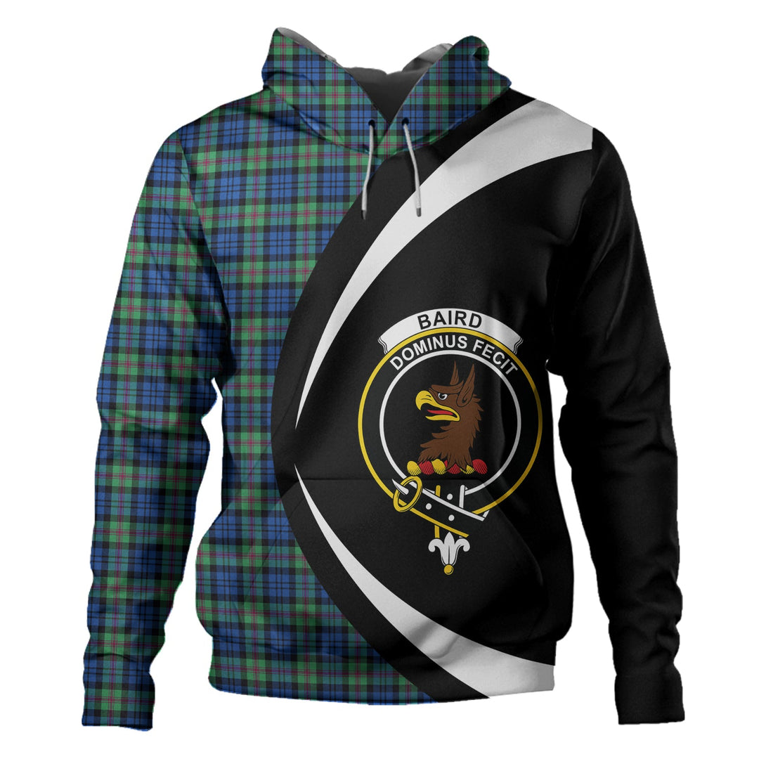 Baird Ancient Clan Badge Tartan Hoodie Circle Style