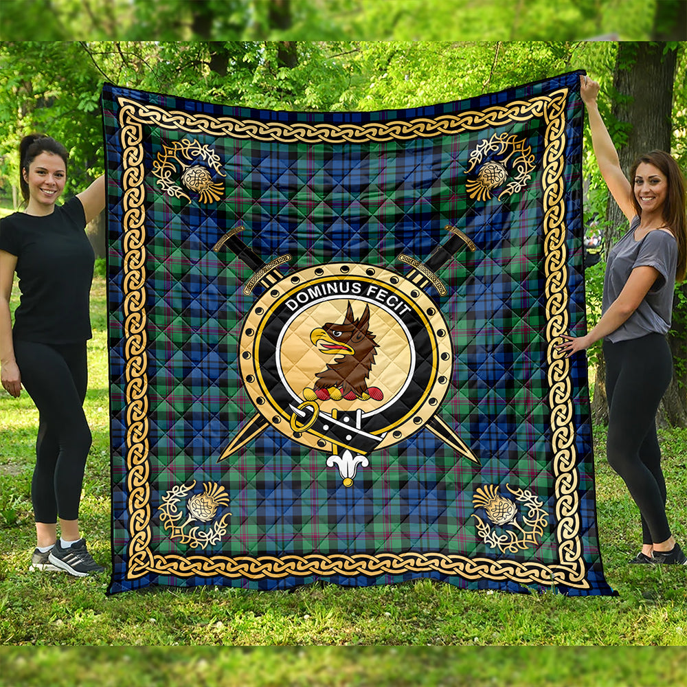 Baird Ancient Clan Badge Tartan Premium Quilt Celtic Shield