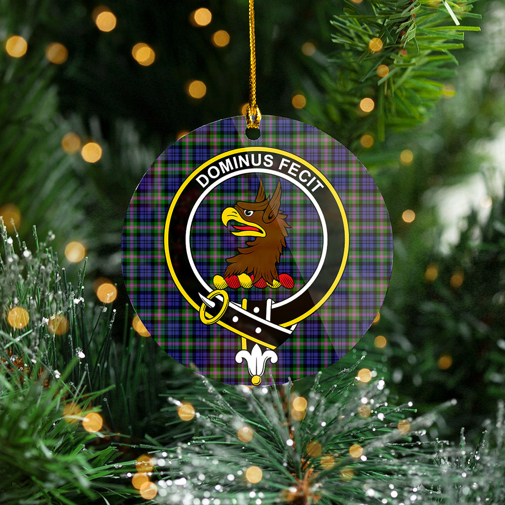 Baird Modern Clan Badge Tartan Plastic Christmas Ornaments