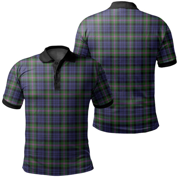 Baird Modern Tartan Classic Polo Shirt Black Neck 2 Style