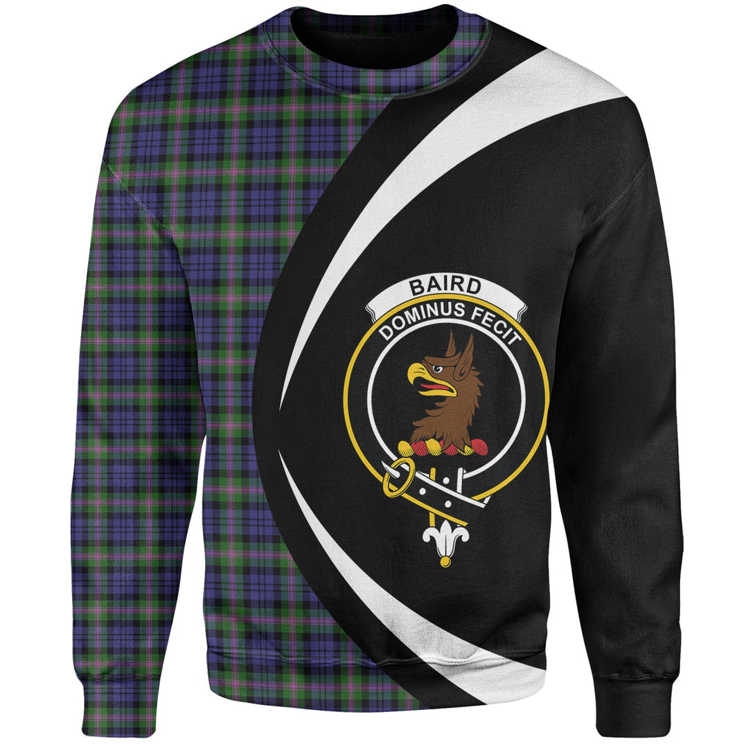 Baird Modern Clan Badge Tartan Sweatshirt Circle Style Personalized