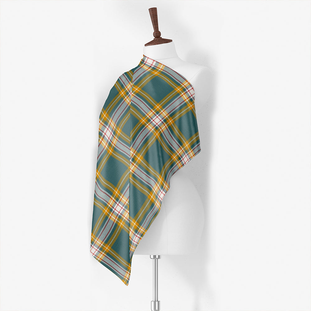 Baker #2 Weathered Tartan Classic Silk Habotai Square Scarf