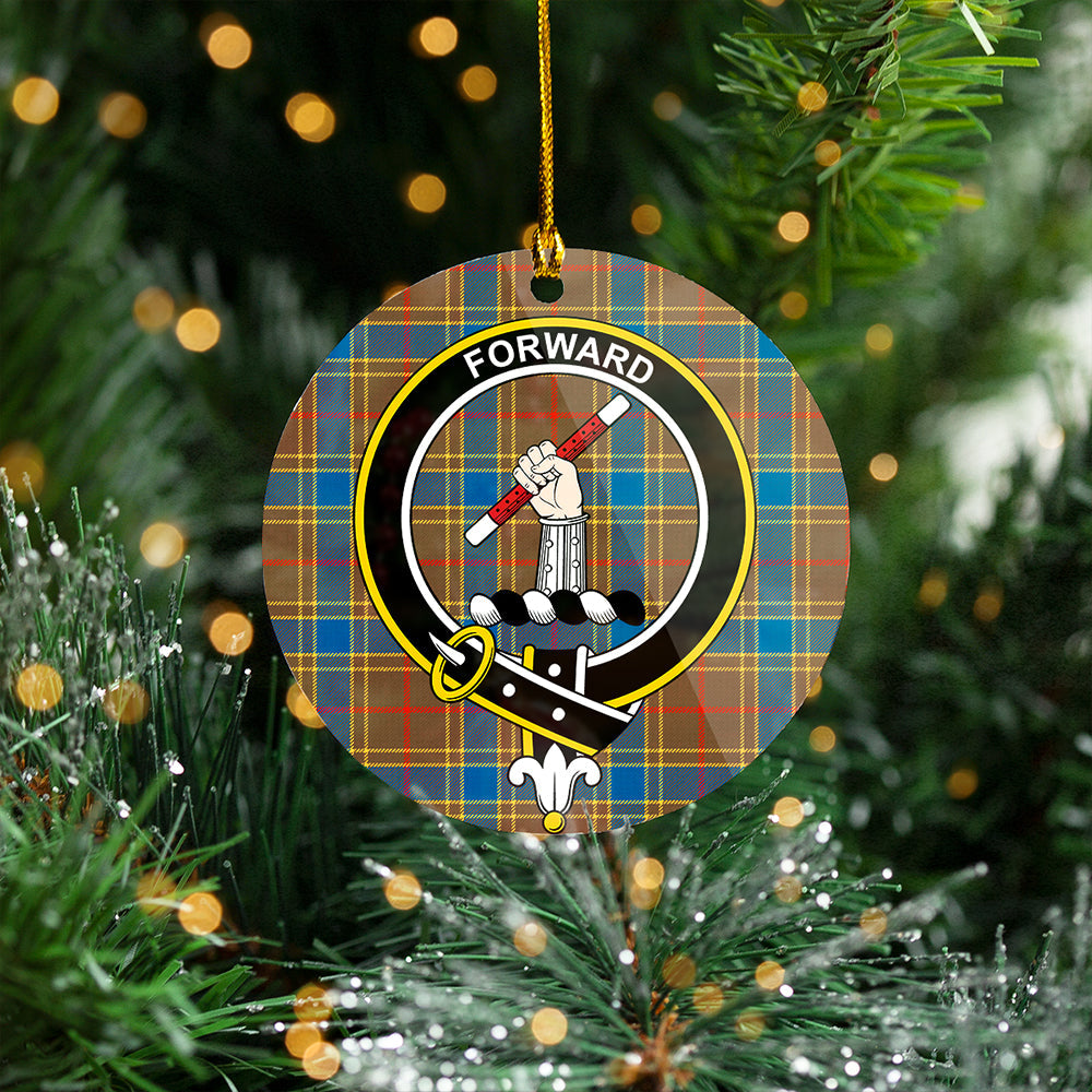 Balfour Ancient Clan Badge Tartan Plastic Christmas Ornaments