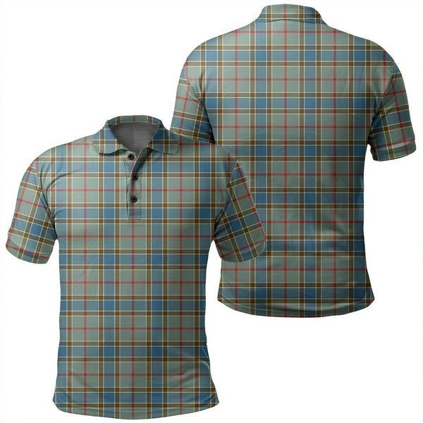 Balfour Blue Tartan Classic Polo Shirt