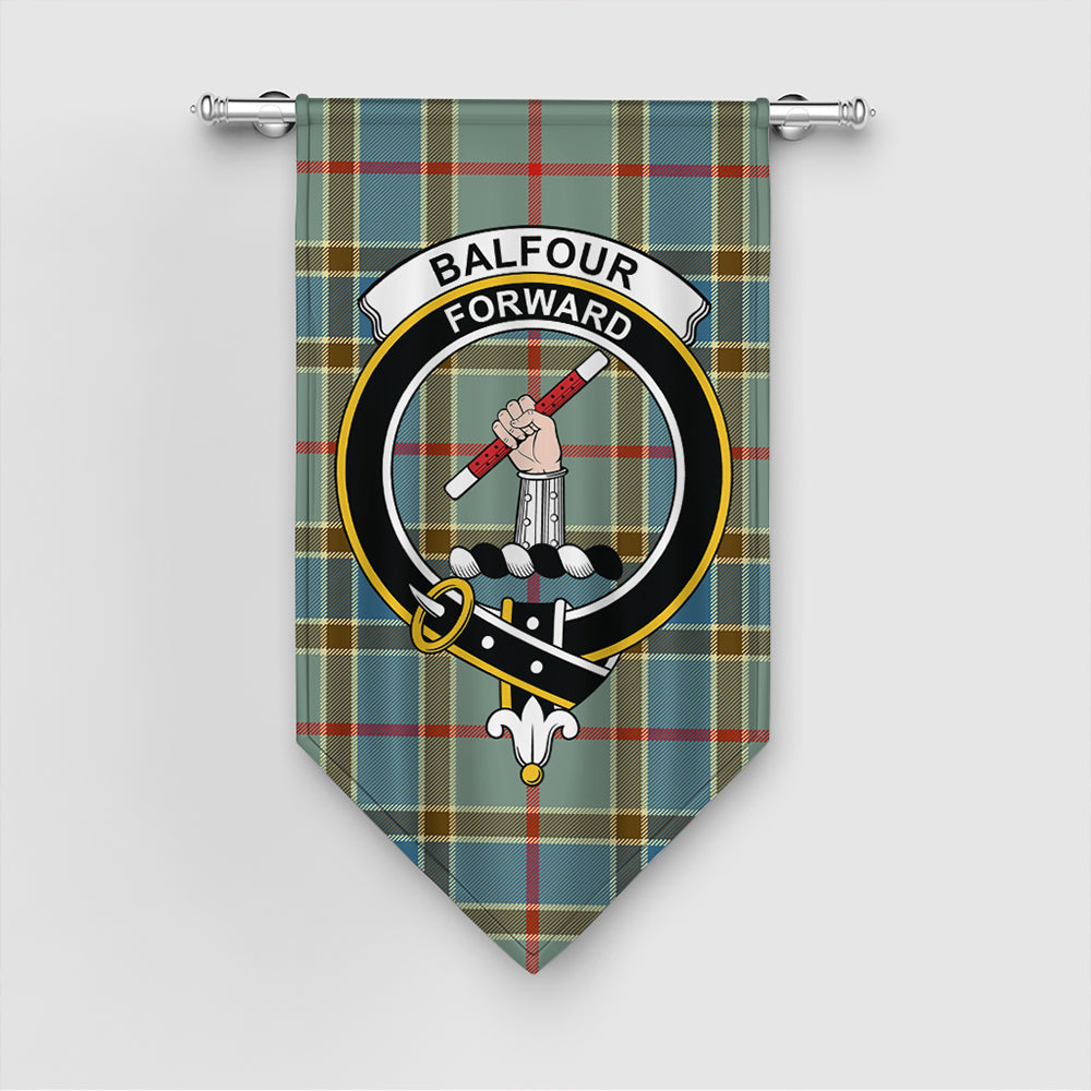 Balfour Blue Tartan Classic Crest Gonfalon