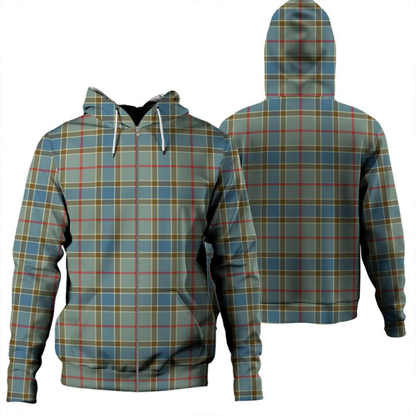 Balfour Blue Tartan Classic Zipper Hoodie