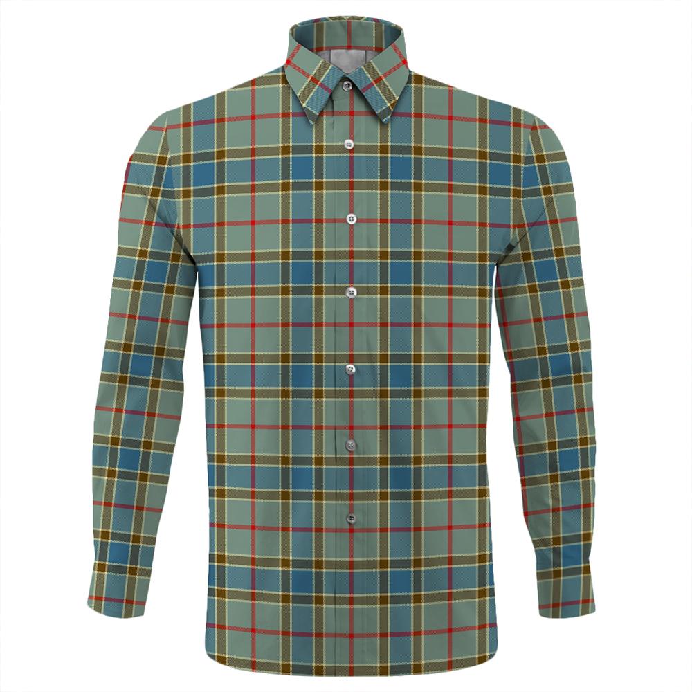 Balfour Blue Tartan Classic Long Sleeve Button Shirt