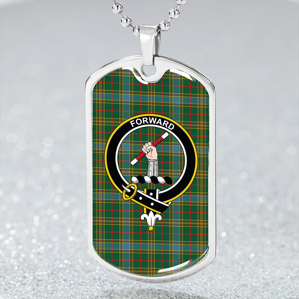 Balfour Hunting Modern Clan Badge Classic Tartan Dog Tag Necklace