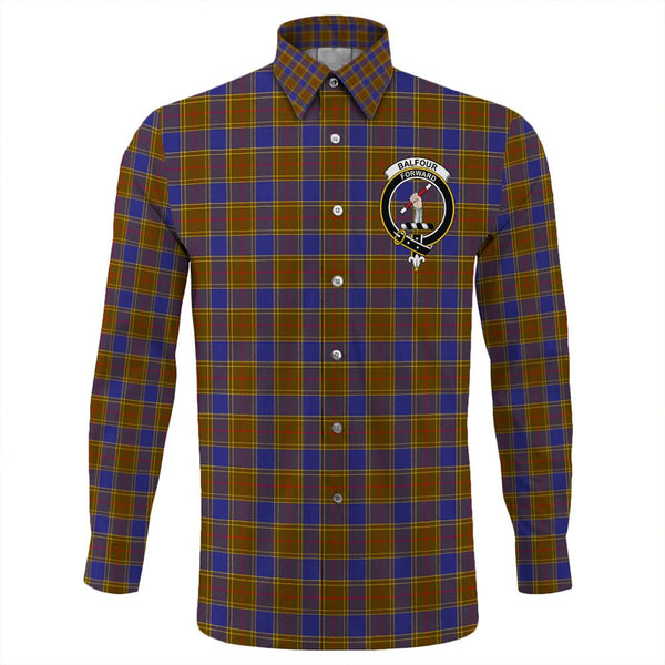 Balfour Modern Tartan Classic Crest Long Sleeve Button Shirt