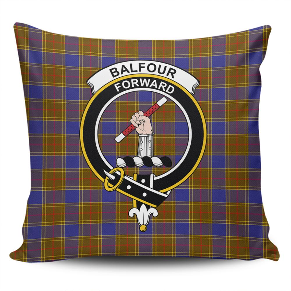 Balfour Modern Tartan Classic Crest Pillow Cover