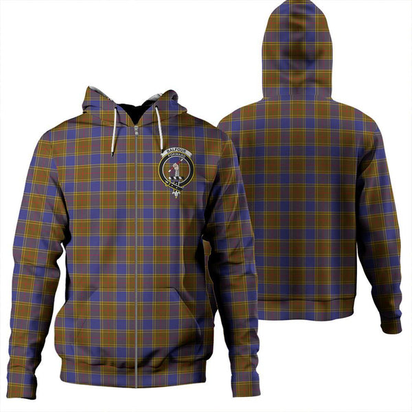 Balfour Modern Tartan Classic Crest Zipper Hoodie