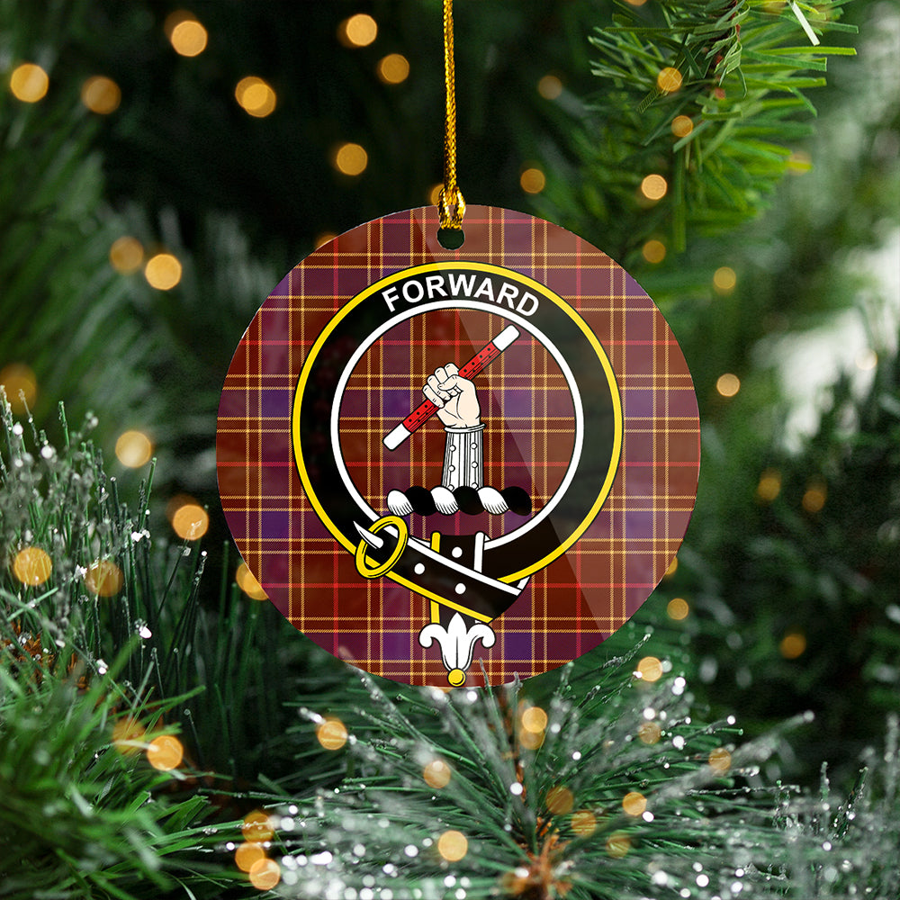 Balfour Weathered Clan Badge Tartan Plastic Christmas Ornaments