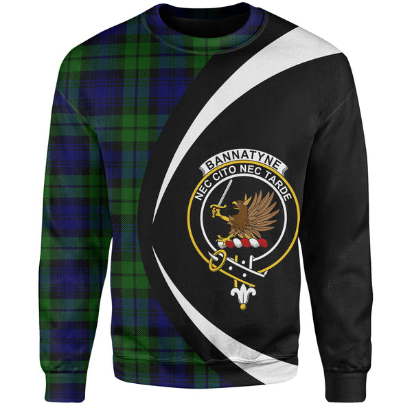 Bannatyne Clan Badge Tartan Sweatshirt Circle Style Personalized