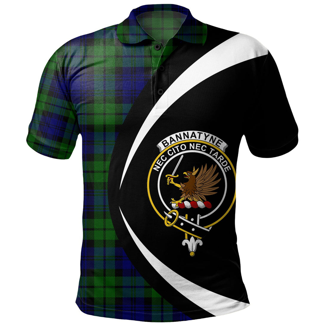 Bannatyne Clan Badge Tartan Polo Shirt Circle Style Personalized