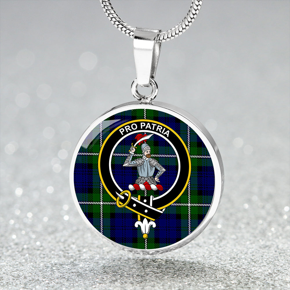 Bannerman Clan Badge Tartan Classic Circle Necklace