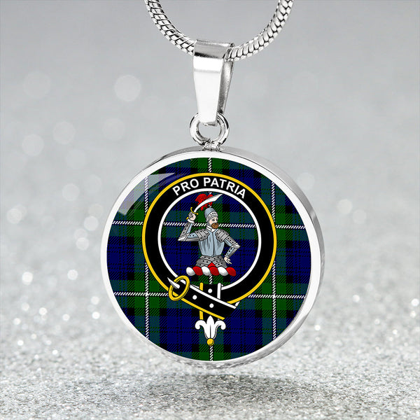 Bannerman Clan Badge Tartan Classic Circle Necklace