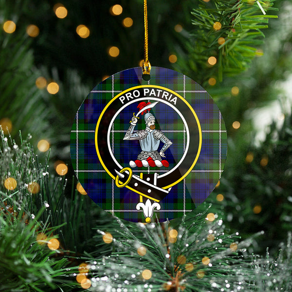 Bannerman Clan Badge Tartan Plastic Christmas Ornaments