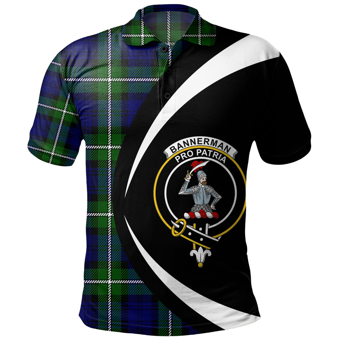 Bannerman Clan Badge Tartan Polo Shirt Circle Style Personalized