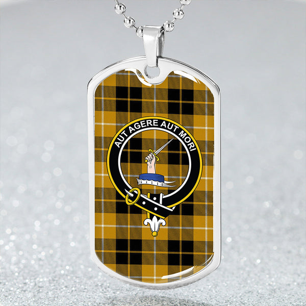 Barclay Dress Ancient Clan Badge Classic Tartan Dog Tag Necklace