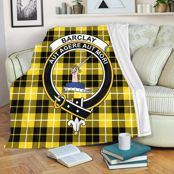 Barclay Dress Modern Tartan Crest Premium Blanket